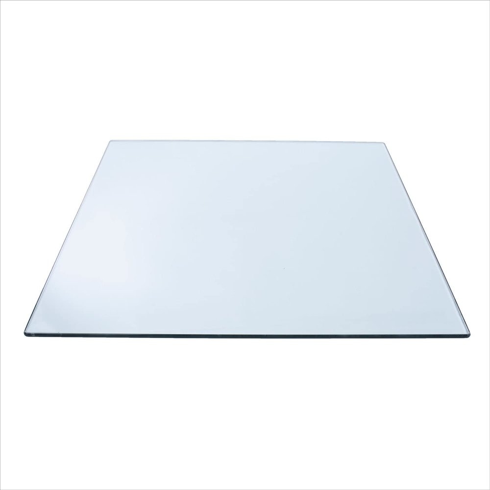 Spancraft 20" Square Clear Glass Table Top 1/2" Thick 1" Beveled Edge