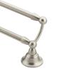 Moen Sage Collection Spot Resist Brushed Nickel 24-Inch Double Bathroom Towel Bar, Wall Mounted Bath Hanger with Two Rods, DN6822BN view 1
