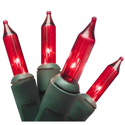 Brite Star 100 Lt Designer Series Mini Lights, Red, Green Wire