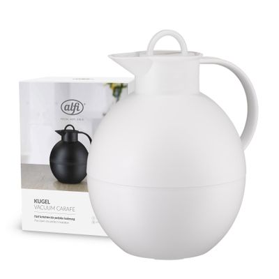 alfi Kugel Insulated jug, 0,94 Liter, White Covered