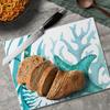 CounterArt Coral Life 3mm Tempered Glass Cutting Board 10 x 8 Charcuterie Board Cheese Board Bar Board view 2
