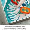 CounterArt Coral Life 3mm Tempered Glass Cutting Board 10 x 8 Charcuterie Board Cheese Board Bar Board view 3