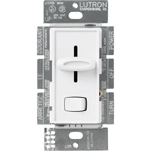 Lutron Electronics S-603PGH-WH Single and Way Dimmer, 600-watt, White