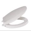 Centoco Elongated Toilet Seat, Closed Front with Cover, Light Duty Commercial or Residential, Plastic Hinge and Seat, Made in the USA, 800TM-001, White view 1