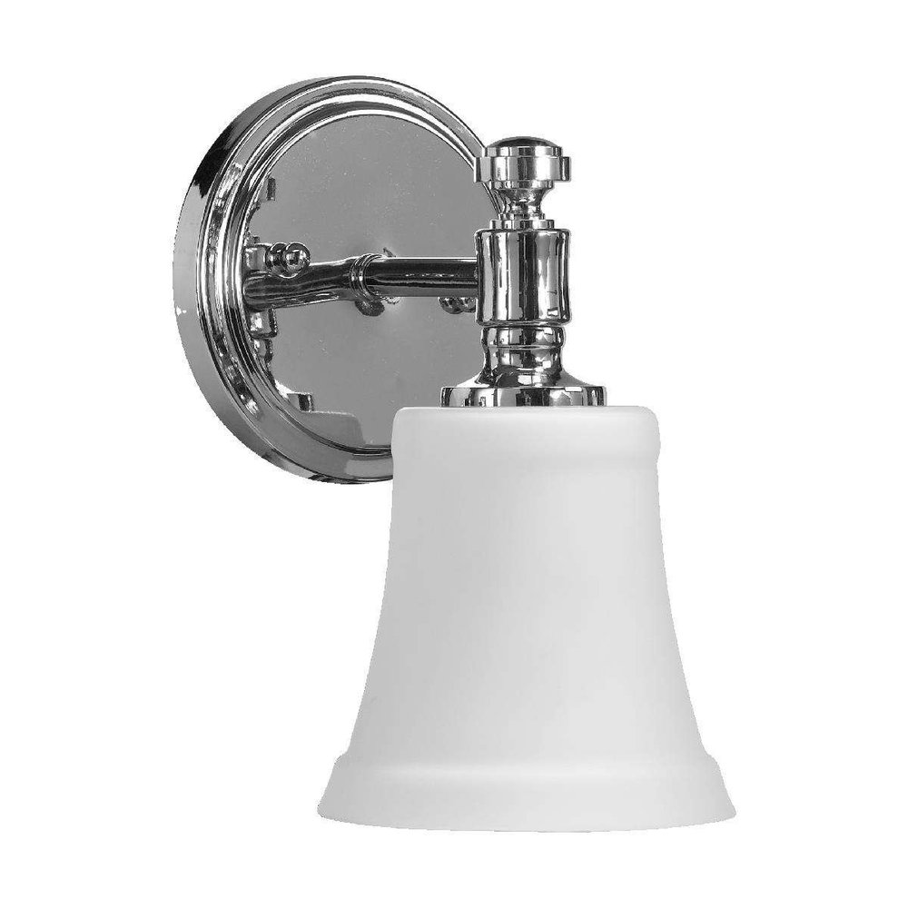 Quorum Lighting 5422-1-14, Wall Mount Glass Wall Sconce Lighting, 1LT, 75 Total Watts, Chrome