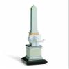 Lladro Pulcino Obelisk, Golden White Left, Figurine view 1