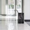 Durable Umbrella Stand in Black - Made from Strong Stainless Steel - Perforated Design to Help Air Flow & Drying - 28.5 Litre Capacity view 2