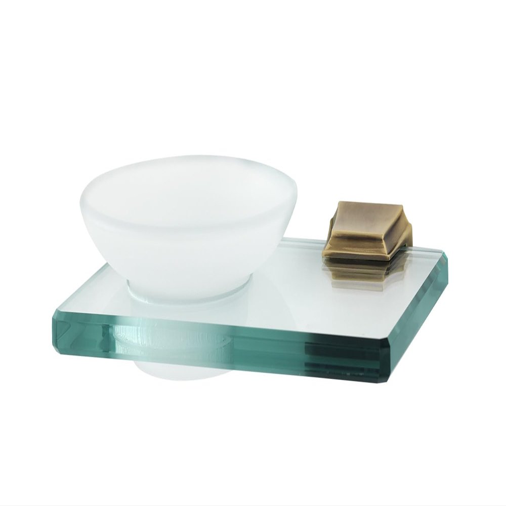 Alno A7930-PA Transitional Geometric Soap Dish, 6-3/4", Polished Antique