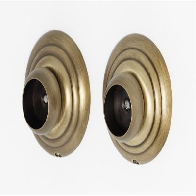 Alno A9046-BRZ Traditional Embassy Shower Rod Brackets, Bronze