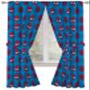 Jay Franco Kids Window Drapes - 4 Piece Curtain Set Includes 2 Tiebacks, Beautiful Bedding Room Dcor and Easy Set Up, Blue - Super Hero Adventures, 84 Inch view 1