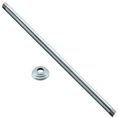 Westbrass 1/2" IPS x 24" Ceiling Mounted Shower Arm with Flange, Polished Chrome, D3624A-26