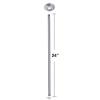 Westbrass 1/2" IPS x 24" Ceiling Mounted Shower Arm with Flange, Polished Chrome, D3624A-26 view 2