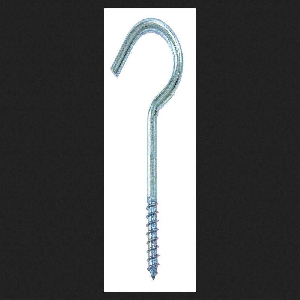 Hampton Small Zinc-Plated Silver Steel 3.375 in. L Ceiling Hook 50 lb. 1 pk
