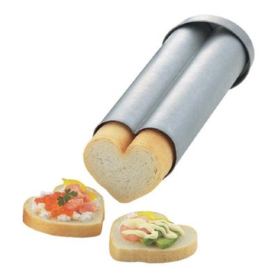2377 Tiger Crown Heartbread Pan 2.8 x 8.7 x 2.8 inches (71 x 220 x 71 mm) Steel Aluminum Plated Canapes Recipe Included