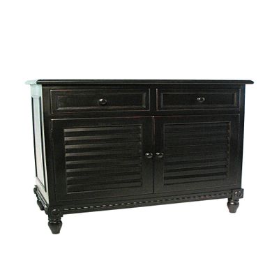 Charleston Stockholm Cabinet, Antique Black