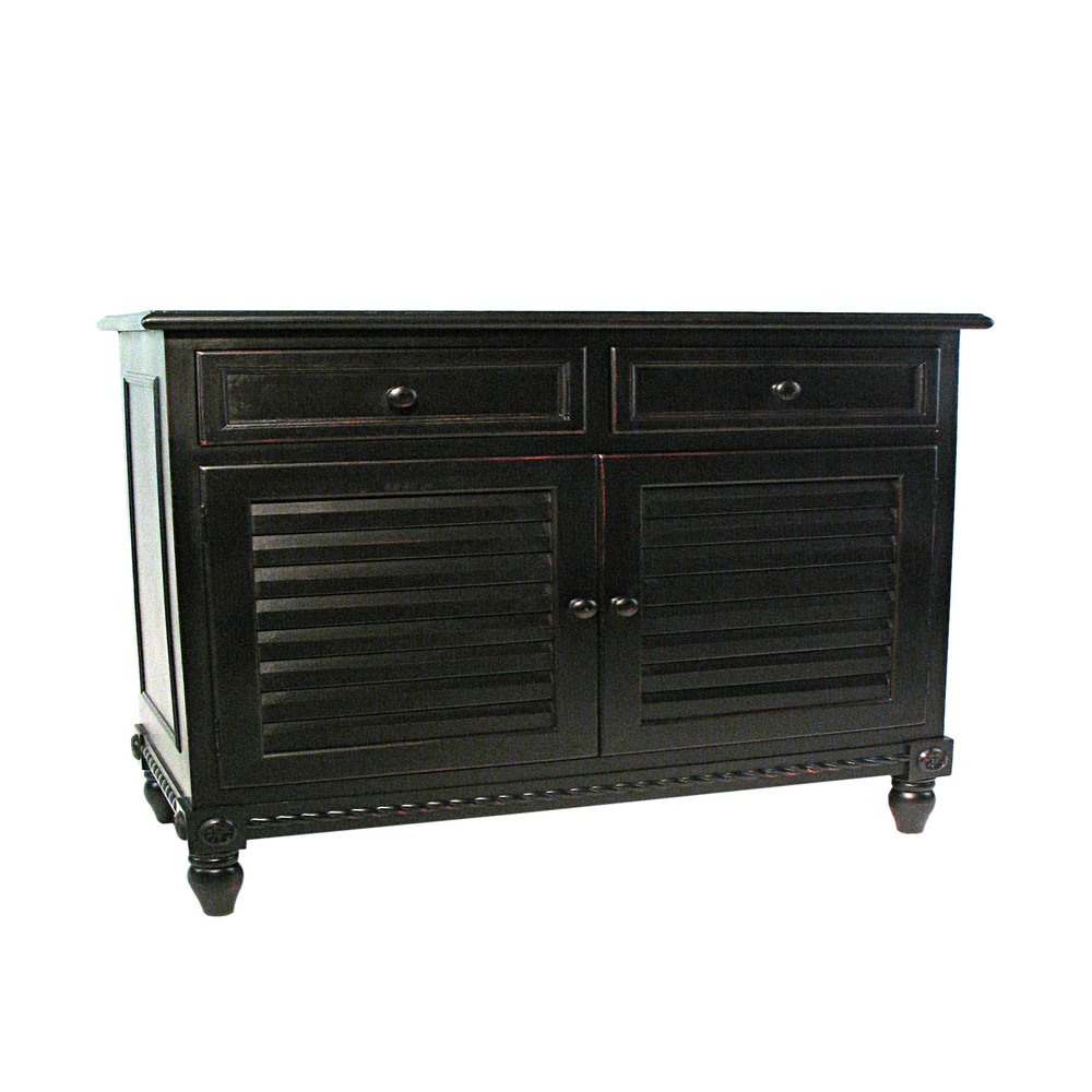 Charleston Stockholm Cabinet, Antique Black