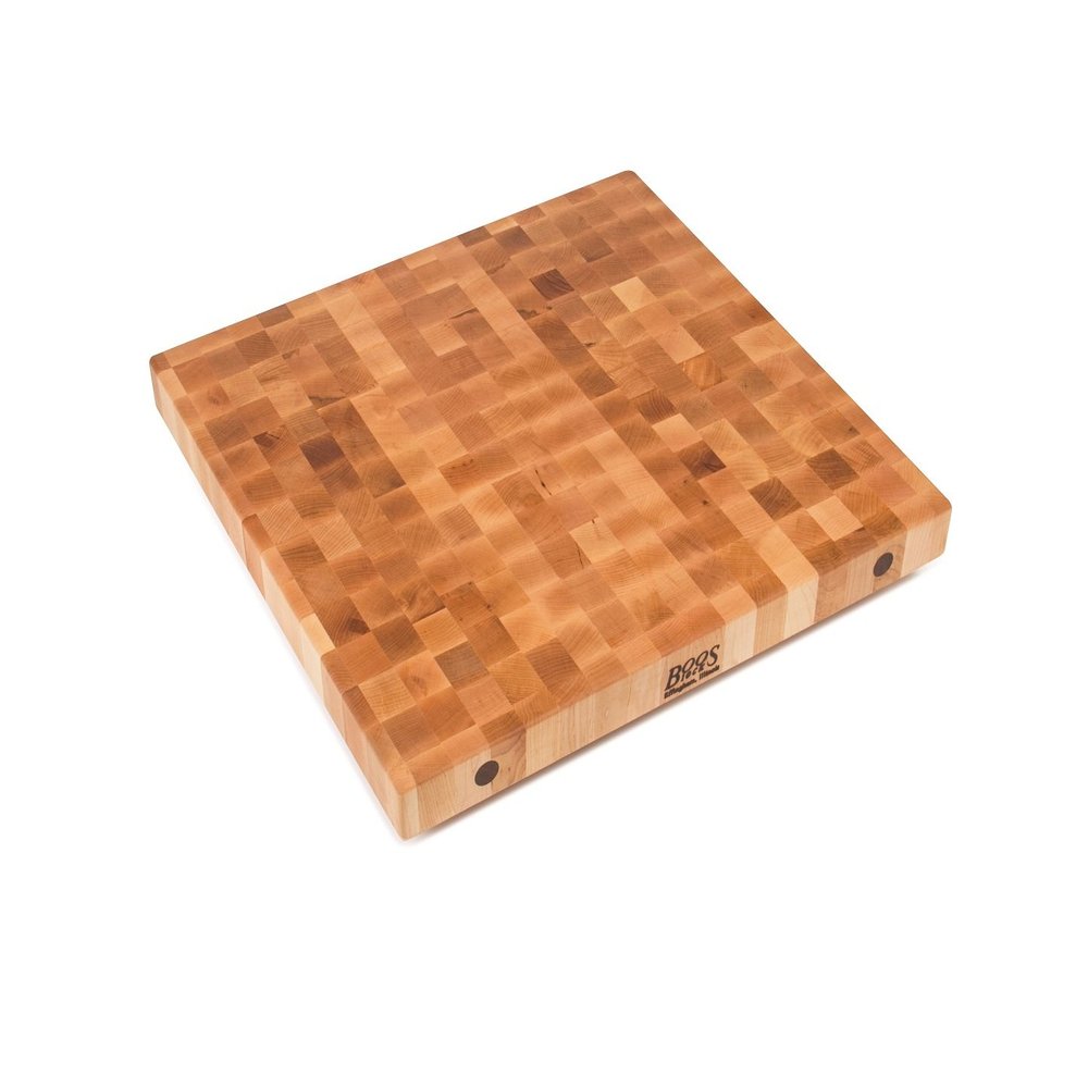 John Boos BBIT24252 End Grain Butcher Block Island Top, 24 x 25 x 2.25, Maple Wood