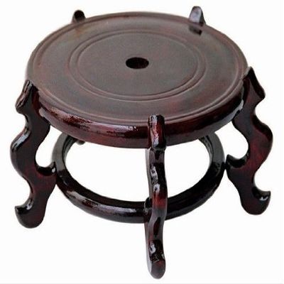 "Beautiful Hand Craft Rosewood Oriental Vase Stand 14"""