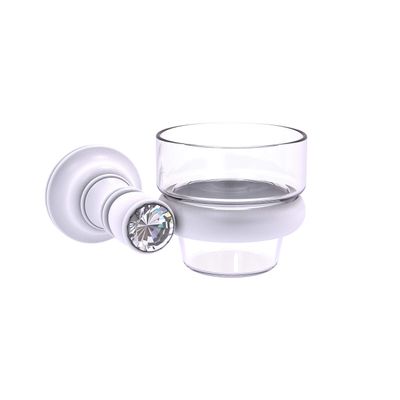 Allied Brass CC-64 Carolina Crystal Collection Wall Mounted Votive Candle Holder, Matte White