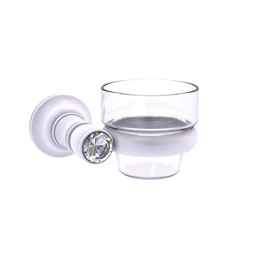 Allied Brass CC-64 Carolina Crystal Collection Wall Mounted Votive Candle Holder, Matte White
