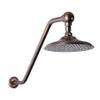 Atlantis 2 Oil Rub Bronze 8" Rain Shower Head & High Rise Arm view 1