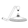 Atlantis 2 Oil Rub Bronze 8" Rain Shower Head & High Rise Arm view 2