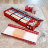 HOLDN STORAGE Premium Wrapping Paper Storage Container - Durable 600D Tear-Proof, Fits 27 Rolls Gift Wrap, Extra Pockets for Ribbons & Bows, Underbed Storage - Ideal for Holiday Christmas, Red view 2