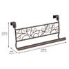 iDesign Twigz Metal Over the Cabinet Dish and Hand Towel Bar Holder for Kitchen, Bathroom, 5.6" x 2.4" x 9.7", Bronze view 2