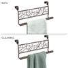 iDesign Twigz Metal Over the Cabinet Dish and Hand Towel Bar Holder for Kitchen, Bathroom, 5.6" x 2.4" x 9.7", Bronze view 3
