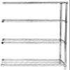 Quantum Storage Systems AD63-2124C Add-On Kit for 63" High 4-Tier Wire Shelving Unit, Chrome Finish, 21" Width x 24" Length x 63" Height view 1