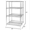 Quantum Storage Systems AD63-2124C Add-On Kit for 63" High 4-Tier Wire Shelving Unit, Chrome Finish, 21" Width x 24" Length x 63" Height view 2