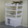 Fran's Wicker Furniture Wicker Spiral Etagere With Cabinet view 1