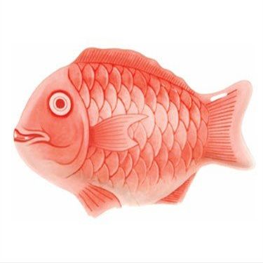 10" Fish Shape Melamine Platter--Red Color [Box of 12]