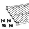 Thunder Group Chrome plated wire shelves 14" x 48" with 4 set plastic chip, comes in 2 shelves view 1