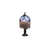 HAND PAINTED FLORAL LAMP 8"D Blue Flower Lamp 19 1/2"H view 1