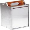 Akao Aluminum ADM0802 Front Box, 3 Tiers, Aluminum, Handle (Natural Wood), Divider (Plywood), Japan view 1