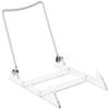 GIBSON HOLDERS 2PL Adjustable White Wire and Clear Acrylic Display Easel, 3.875" W x 5.375" D x 4.75" H view 1