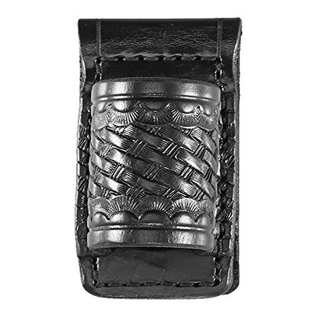 Aker Leather A554XT Black Duty Belt Flashlight Holder, Open Top & Bottom Access, Fits Streamlight Stinger XT, PolyStinger & Stinger DS LED Flashlights, Snaps onto Belts up to 2.25 Inches, Made in USA