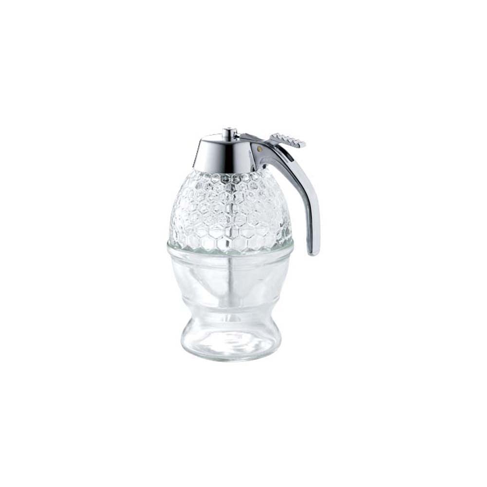 Sato Metal Kogyo SALUS Honey Dispenser, Saucer Type, Glass, Classic Style, 4.1 x 3.3 x 5.8 inches