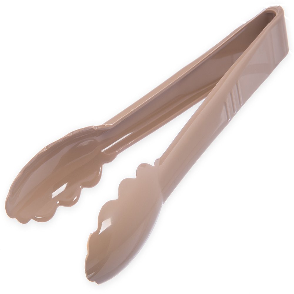 Carlisle FoodService Products 470906 Carly Salad Tong, 9" Utility Tong, Beige, 1 Pack