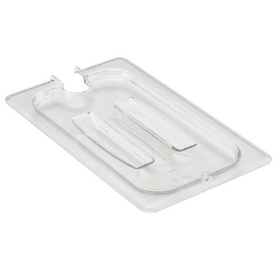 Cambro 40CWCHN135 Food Pan Lid 1/4 Camwear Notched Handle Clear
