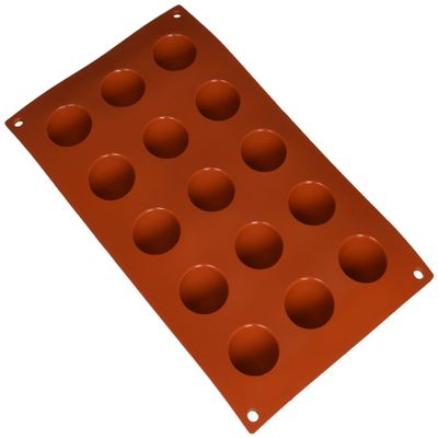 Marttellato SF01935 Flexible Mold, Round, Deep Type, 15 Pieces, Silicone, Italy