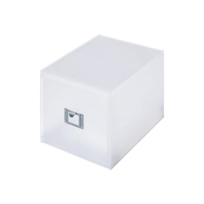 LIKE-IT MX-40 Storage Box, Entrance Storage, Geta Box, Drawer Storage Case, Approx. Width 10.2 x Depth 13.8 x Height 7.2 inches (26 x 35 x 18.2 cm), White (Translucent), Made in Japan
