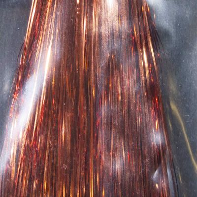 Hareline Hedron Flashabou Tinsel Copper