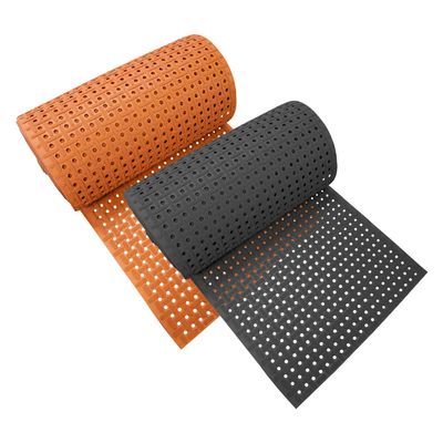 Rubber-Cal "Paw-Grip" 100% Nitrile Non-Slip Rubber Matting, 3/8" x 34" x 60" , Red