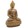 DharmaObjects Buddha Meditation Statue on Lotus Copper Finish Brass 17.5 Inches Tall view 3