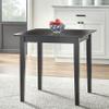 SilkWood Studio Udine 30-Inch Square Breakfast Table with Tapered Legs, Black view 2