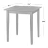 SilkWood Studio Udine 30-Inch Square Breakfast Table with Tapered Legs, Black view 3