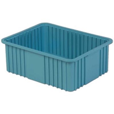 LewisBins Divider Box, 22-3/8" x 17-3/8" x 8", Light Blue, Lot of 4