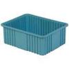 LewisBins Divider Box, 22-3/8" x 17-3/8" x 8", Light Blue, Lot of 4 view 2